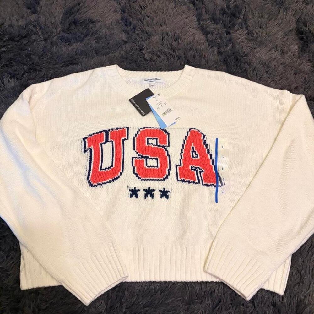 Women's USA Graphic Sweater Size L